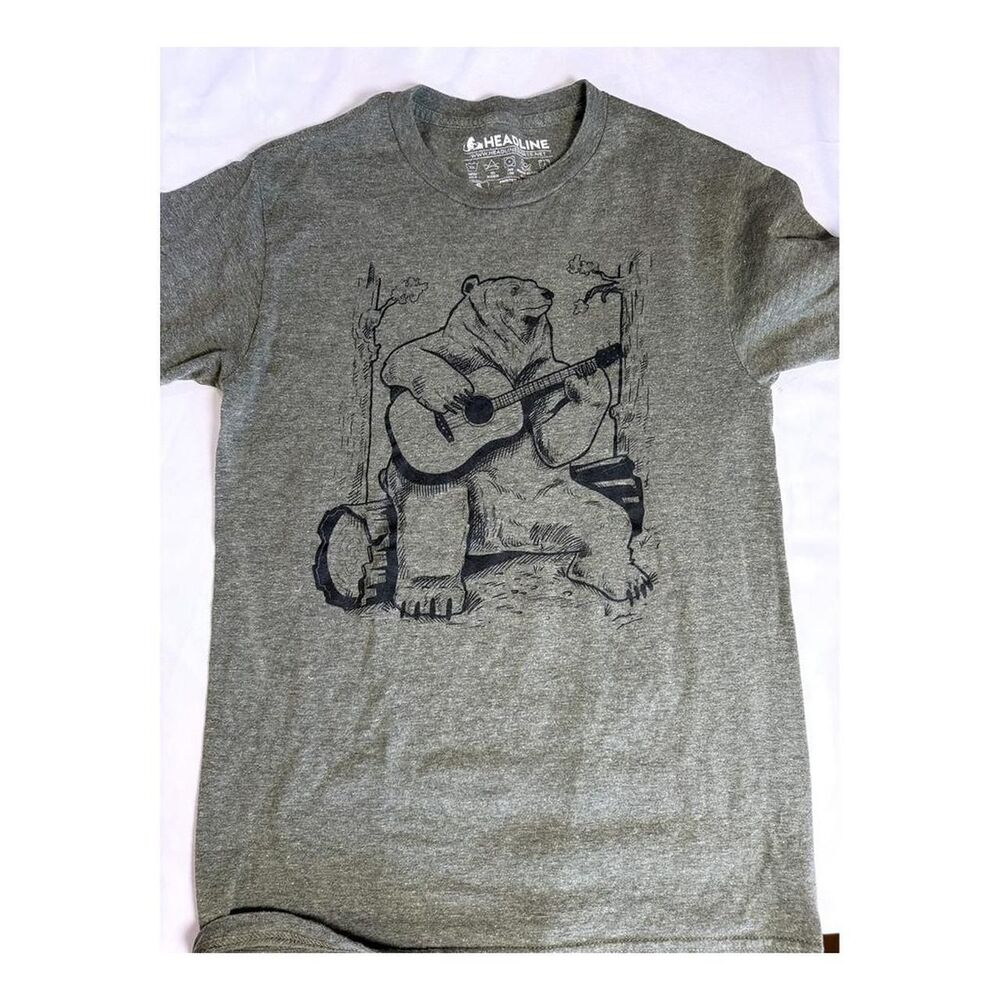 Unbranded Men's Grey and Green T-shirt